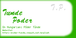 tunde poder business card